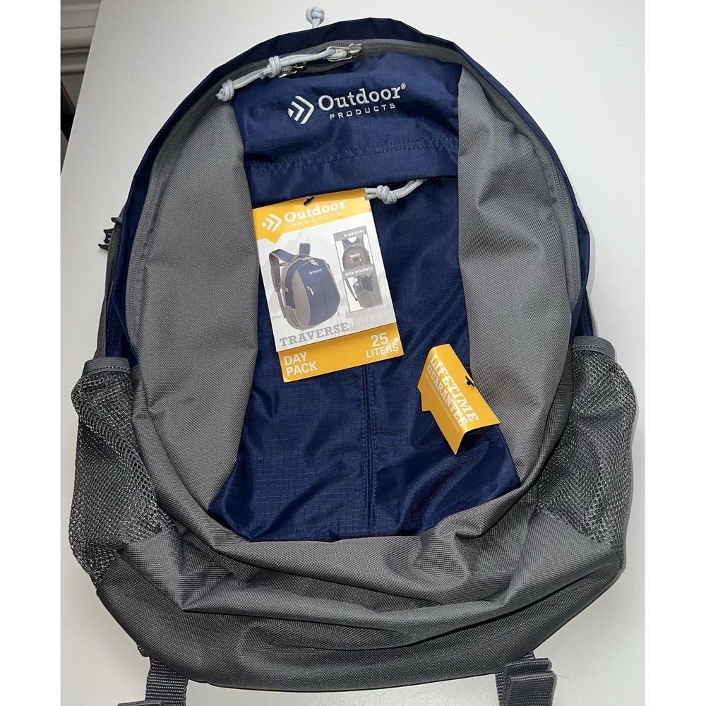 Outdoor Products Traverse Backpack Blue Gray Day Pack 25 Liters NWT